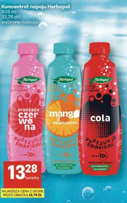 Koncentrat napoju Herbapol cola promocja w Delikatesy Centrum