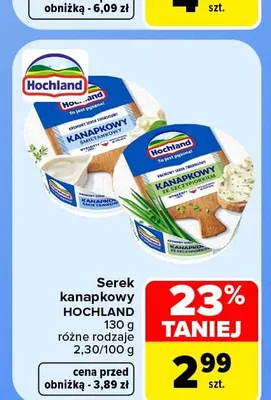 Serek kanapkowy Hochland promocja w Carrefour Market
