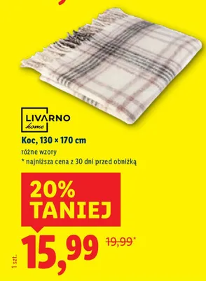 Koc 130 x 170 cm promocja w Lidl