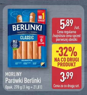 Parówki Berlinki Classic promocja w Aldi
