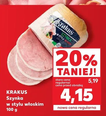 Szynka w stylu włoskim Krakus promocja w Kaufland