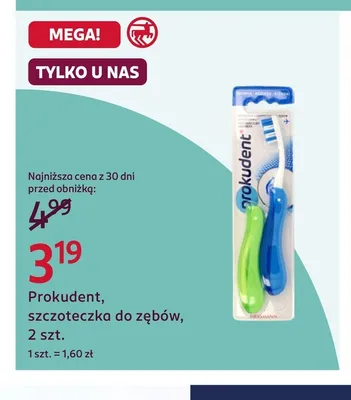Szczoteczka do zębów Prokudent promocja w Rossmann