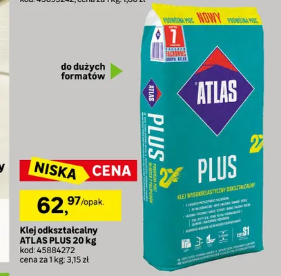 Klej odkształcalny Atlas Plus promocja w Leroy Merlin
