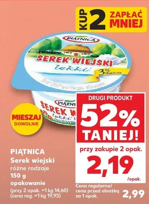Serek wiejski różne rodzaje promocja w Kaufland