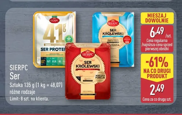 Ser Protein Sierpc promocja w Aldi