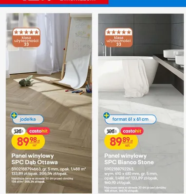 Panel winylowy SPC Bianco Stone promocja w Castorama