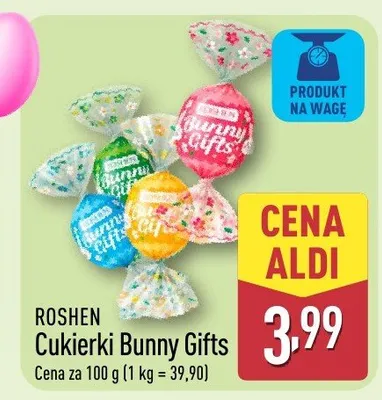 Cukierki bunny gifts promocja w Aldi