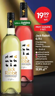 Wino czerwone Jack Rabbit Merlot promocja w Żabka