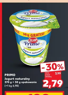 Jogurt naturalny Primo promocja w Kaufland