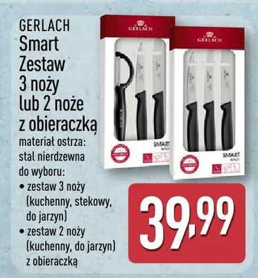 Zestaw 3 noży z 2 noże z obieraczką promocja w Aldi