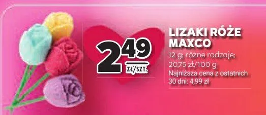 Lizaki różne smaki Maxco promocja w Stokrotka