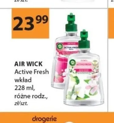 Wkład do odświeżacza powietrza Air Wick Active Fresh promocja w Drogerie Laboo