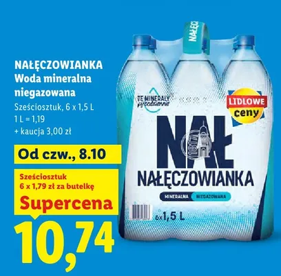 Woda mineralna niegazowana Nałęczowianka 6-pak promocja w Lidl