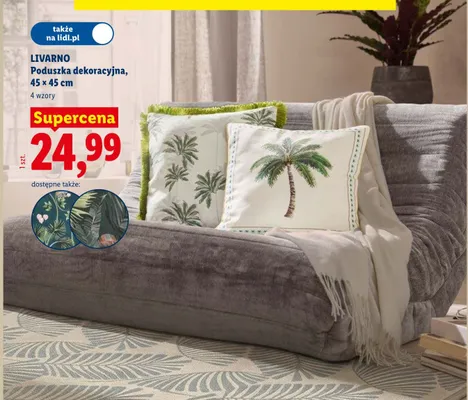 Poduszka dekoracyjna Livarno 45×45cm promocja w Lidl