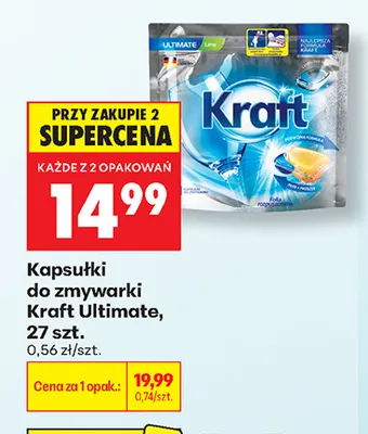 Kapsułki do zmywarki Kraft Ultimate promocja w Biedronka