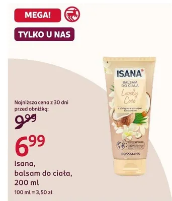 Balsam do ciała Isana Lovely Coco promocja w Rossmann