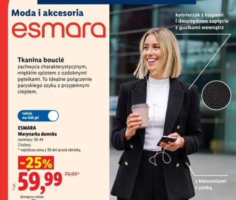 Marynarka damska Esmara promocja w Lidl
