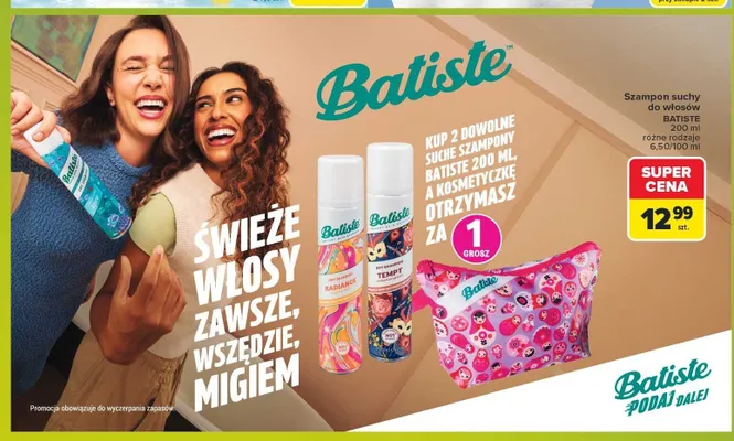 Szampon suchy do włosów Batiste Radiance promocja w Carrefour Market