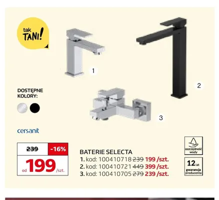 Bateria Selecta 100410705 Cersanit promocja w Komfort