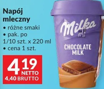 Napój mleczny różne smaki promocja w Makro