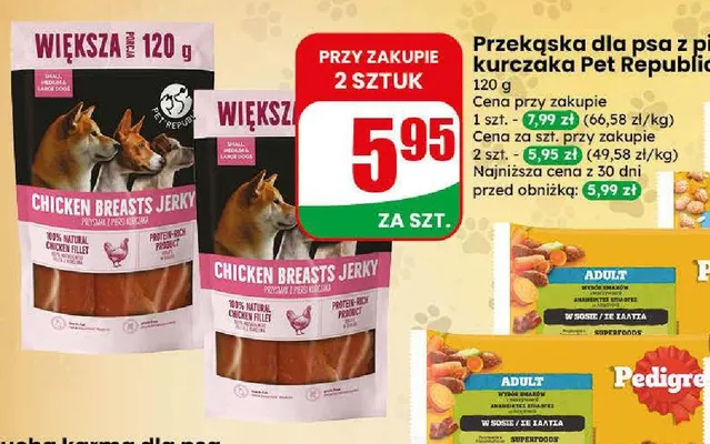 Przekąska dla psa z piersi kurczaka Pet Republic promocja w Dino