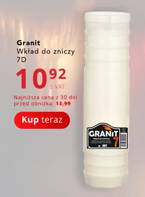 Wkład do zniczy 7D Granit promocja w Poczta Polska