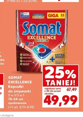 Kapsułki do zmywarki Somat Excellence promocja w Kaufland