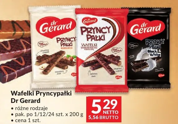 Wafelki Pryncypałki Dr Gerard różne rodzaje promocja w Makro