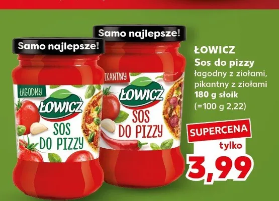 Sos do pizzy pikantny z ziołami Łowicz promocja w Kaufland
