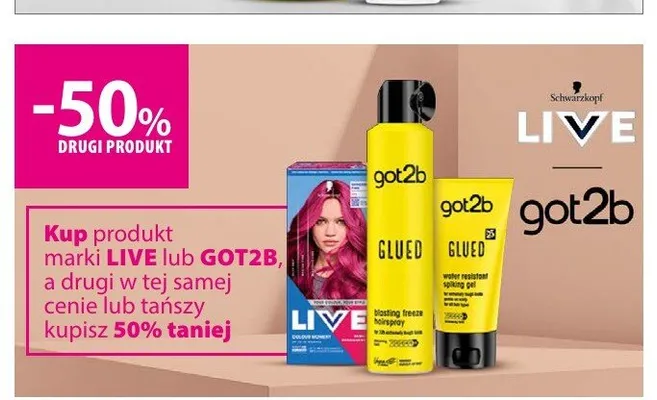 Produkty LIVE lub GOT2B promocja w Hebe