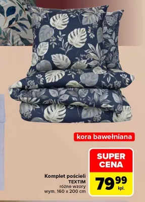 Komplet pościeli Textim 160x200 cm promocja w Carrefour