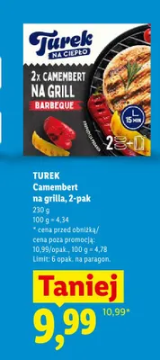 Ser Camembert na grilla Barbeque Turek 2-pak promocja w Lidl