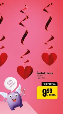 Świderki Serca PartyDeco 1 opak. 3 szt. promocja w POLOmarket
