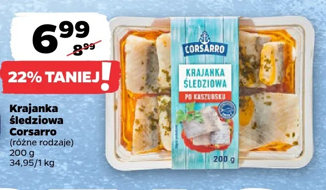 Krajanka śledziowa Corsarro promocja w Netto