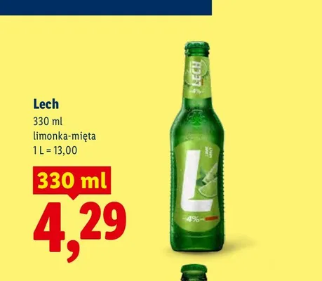 Piwo Lech limonka-mięta promocja w Lidl