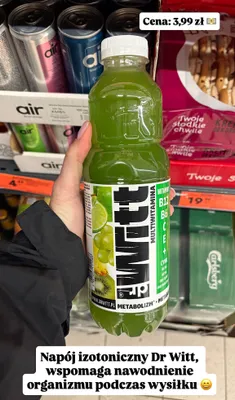 Napój izotoniczny Dr Witt multiwitamina metabolizm promocja w Biedronka