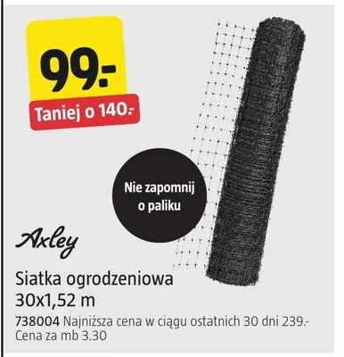 Siatka ogrodzeniowa Axley 30x1,52m 738004 promocja w Jula