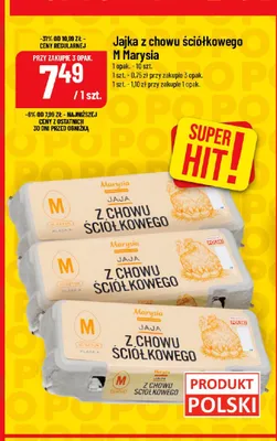 Jajka kurze z chowu ściółkowego M Marysia promocja w POLOmarket
