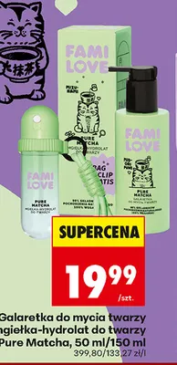 Galaretka do mycia twarzy Familove Pure Matcha promocja w Biedronka