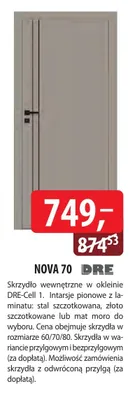 Drzwi NOVA 70 DRE promocja w Dobre Dla Domu