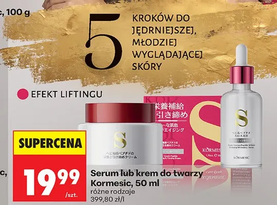 Serum lub krem do twarzy różne rodzaje promocja w Biedronka