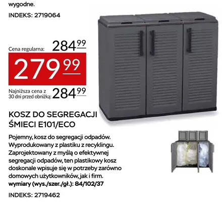 Kosz do segregacji śmieci E101/ECO promocja w Abra Meble