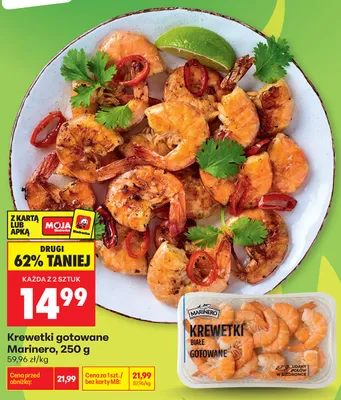 Krewetki gotowane Marinero promocja w Biedronka
