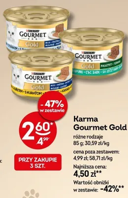Karma dla kota Gourmet Gold z tuńczykiem promocja w Żabka