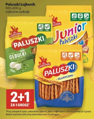 Paluszki Lajkonik promocja w Delikatesy Centrum