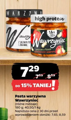 Pasta warzywna z suszonymi pomidorami i żurawiną Wawrzyniec promocja w Netto