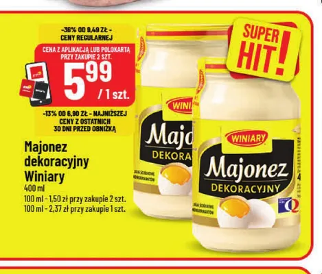 Majonez dekoracyjny Winiary promocja w POLOmarket