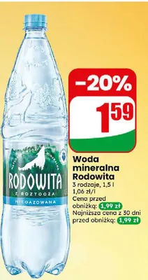 Woda mineralna Rodowita promocja w Dino