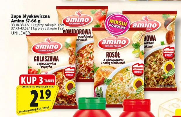 Zupa błyskawiczna pomidorowa Amino promocja w Prim Market