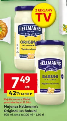 Majonez Original lub Babuni promocja w Auchan